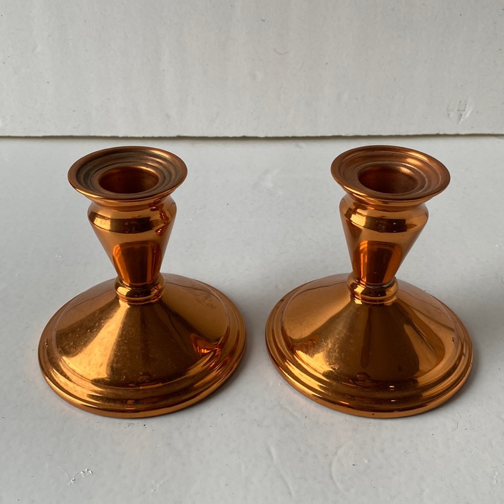 Copper candlesticks set of 2